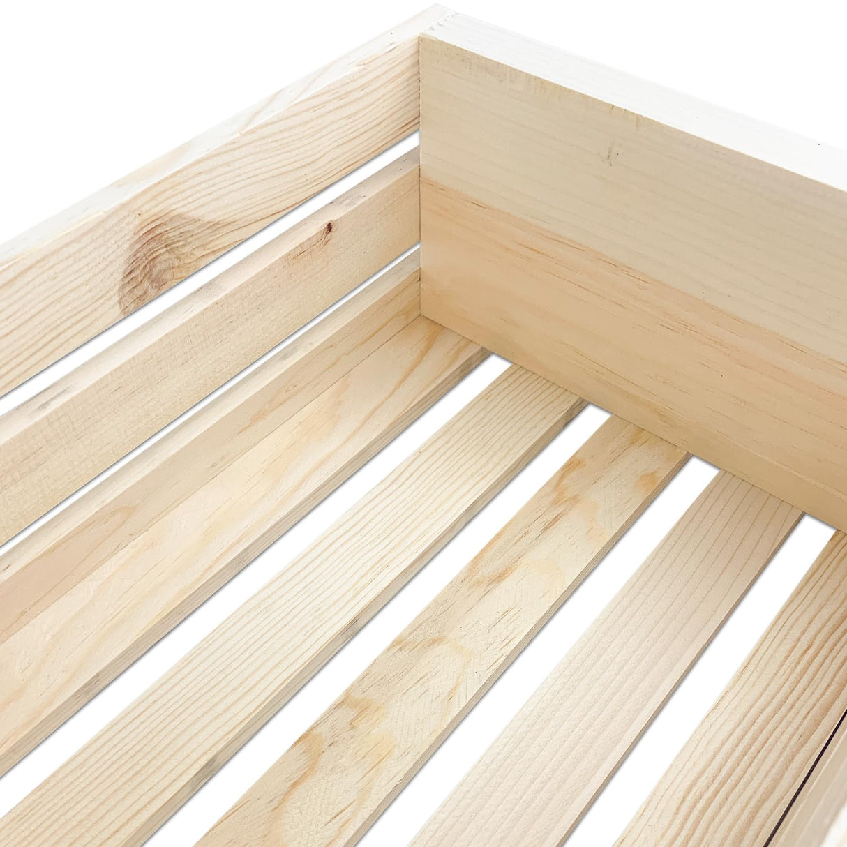 Wilson Medium Wooden Pine Crate for Storage and Decoration at Home, Office, Kitchen, Bedroom, and Retail (10"x 4.7"x11.7") (Set of 2) Wilson