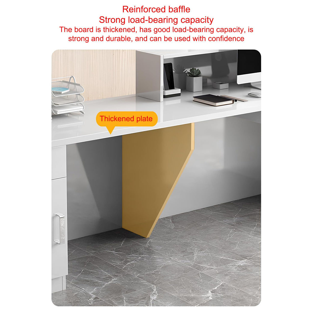 Office Reception Desk with Led Light,Front Desk Reception Counter with Lockable Drawers,Reception Table for Company Coffee/Shop/Retail/Beauty Salon/Lobby-Easy to Install Generic