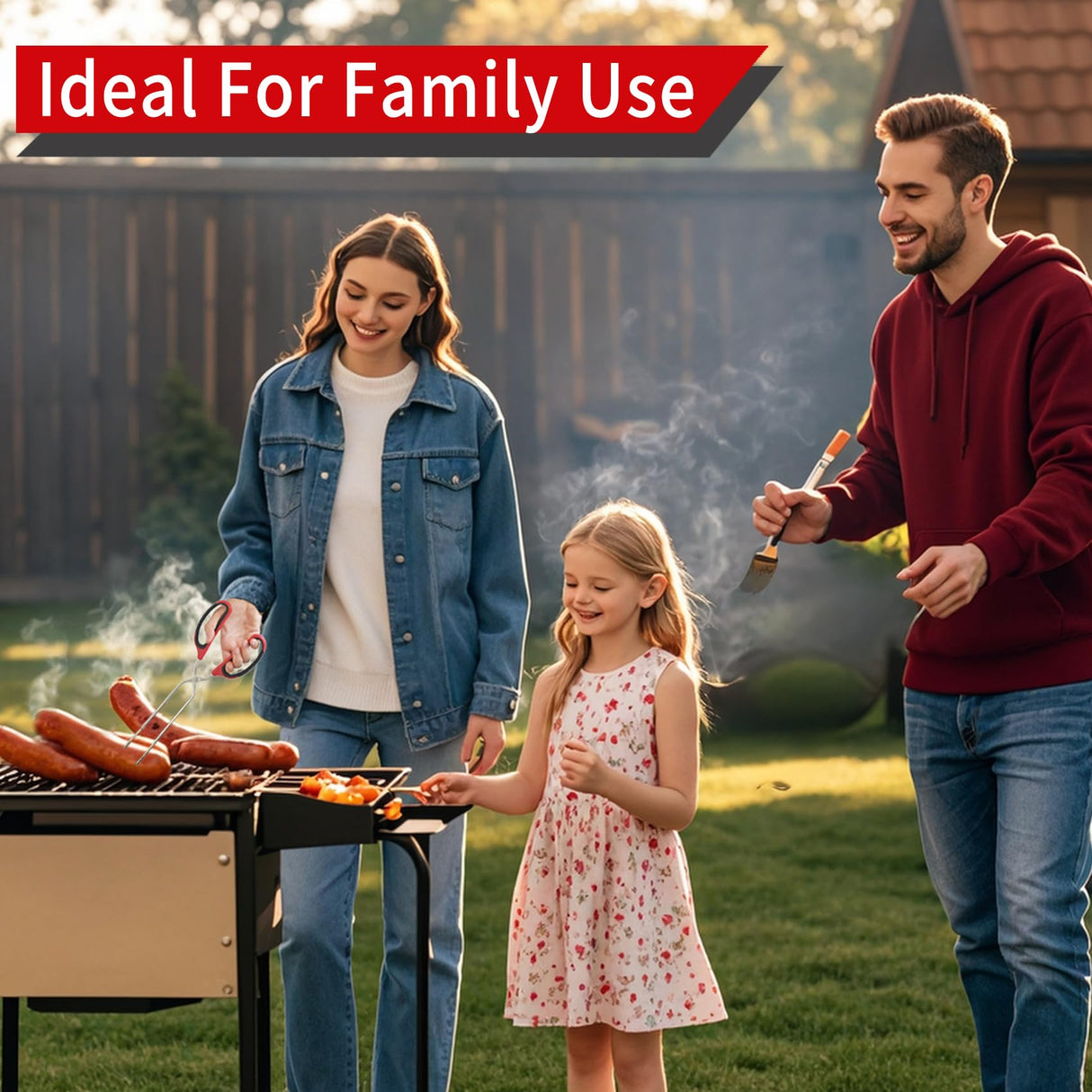 WHTCHSU 2-Pcs Stainless Steel Scissor Tongs, 9.25-Inch and 11-Inch set Kitchen cooking grilling tongs WHTCHSU