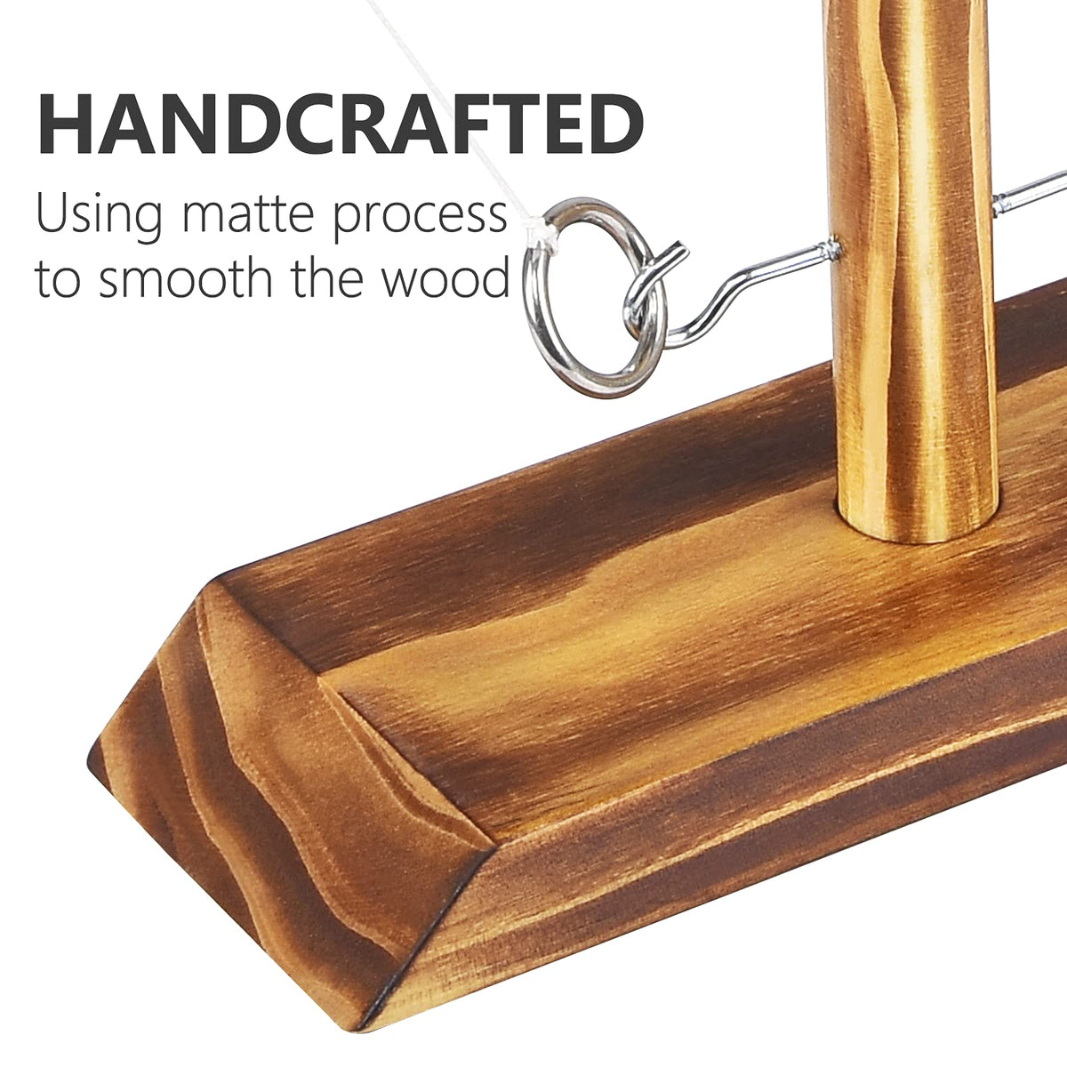 Bestdon Ring Toss Games for Adults, Fast-Paced Interactive Toss Games with Shot Ladder Bundle, Outdoor Indoor Handmade Wooden Hook and Ring Game for Bars, Home, Large Bestdon