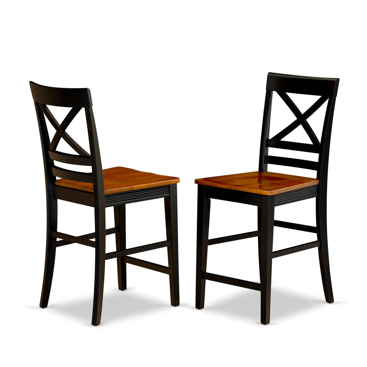 East West Furniture DOQU9-BCH-W 9 Piece Kitchen Table Set Includes a Rectangle Dining Table with Butterfly Leaf and 8 Dining Room Chairs, 42x78 Inch, Black & Cherry East West Furniture