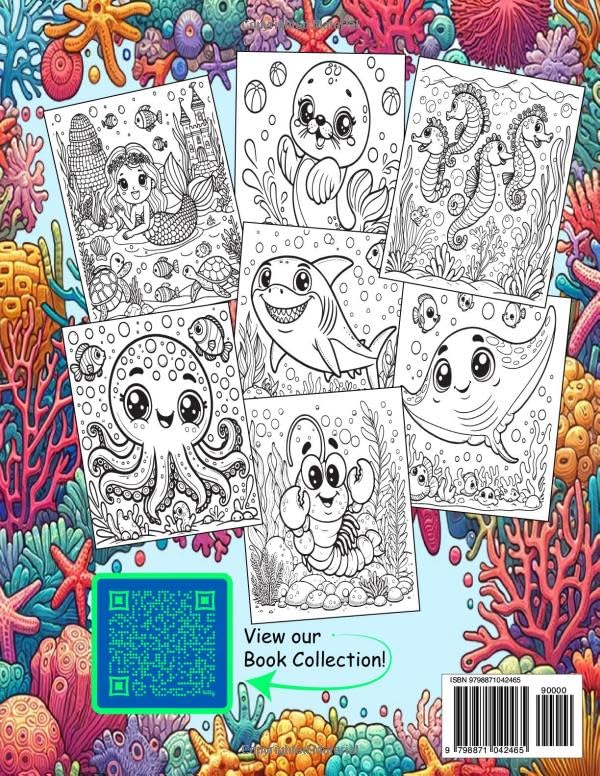 Coloring Adventures: Fun Sea Creatures: Coloring book with 50 pages of fun and creative underwater sea life WoodArtSupply