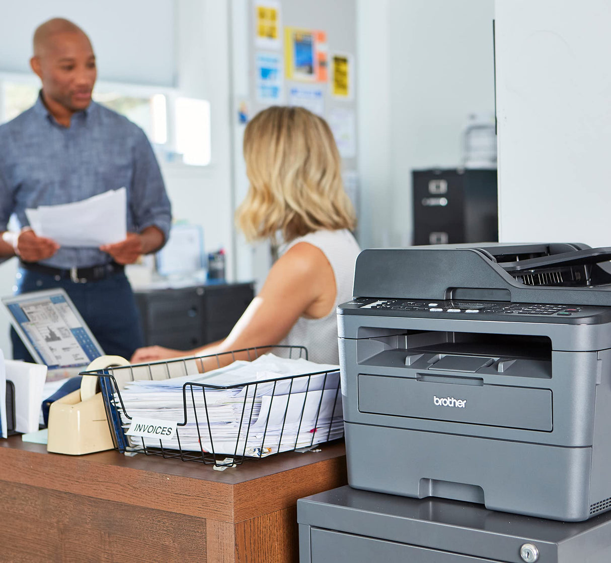 Brother MFC-L2690DW Monochrome Laser All-in-One Printer, Print Scan Copy Fax, Auto 2-Sided Printing, Wireless Connectivity, 26ppm, 250-sheet, Compatible with Alexa, Bundle with JAWFOAL Printer Cable Brother