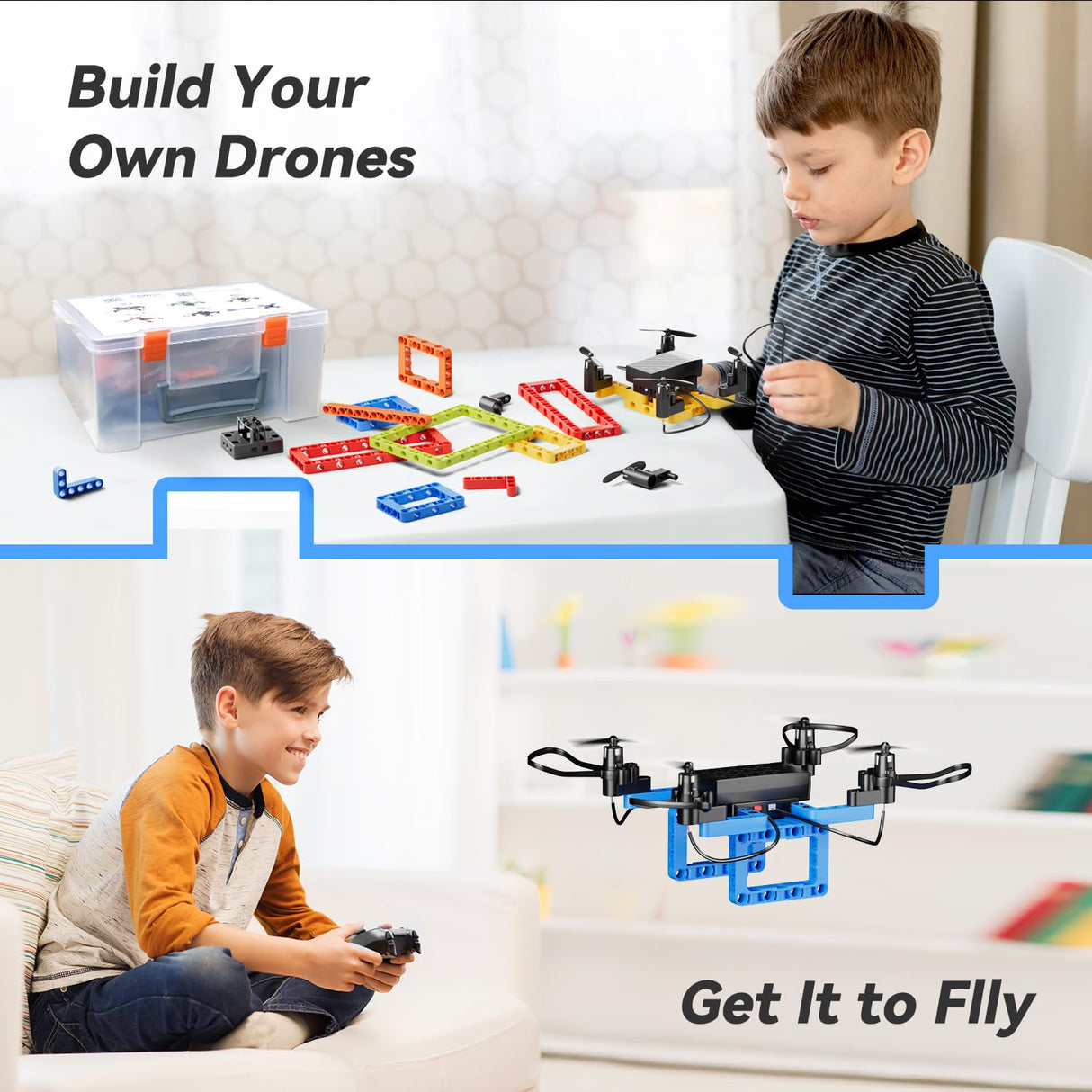 TECHVIO Mini Drone for Kids and Beginners,Creative 5-IN-1 DIY Drone Building Kits for Kids to Build Your Own Drones,5 Different Designs, Altitude Hold, 3D Flips,Easy to Build and Fly,Great Gifts for Boys&Girls to Enjoy Building,Flying and Fixing Fun TECHVIO