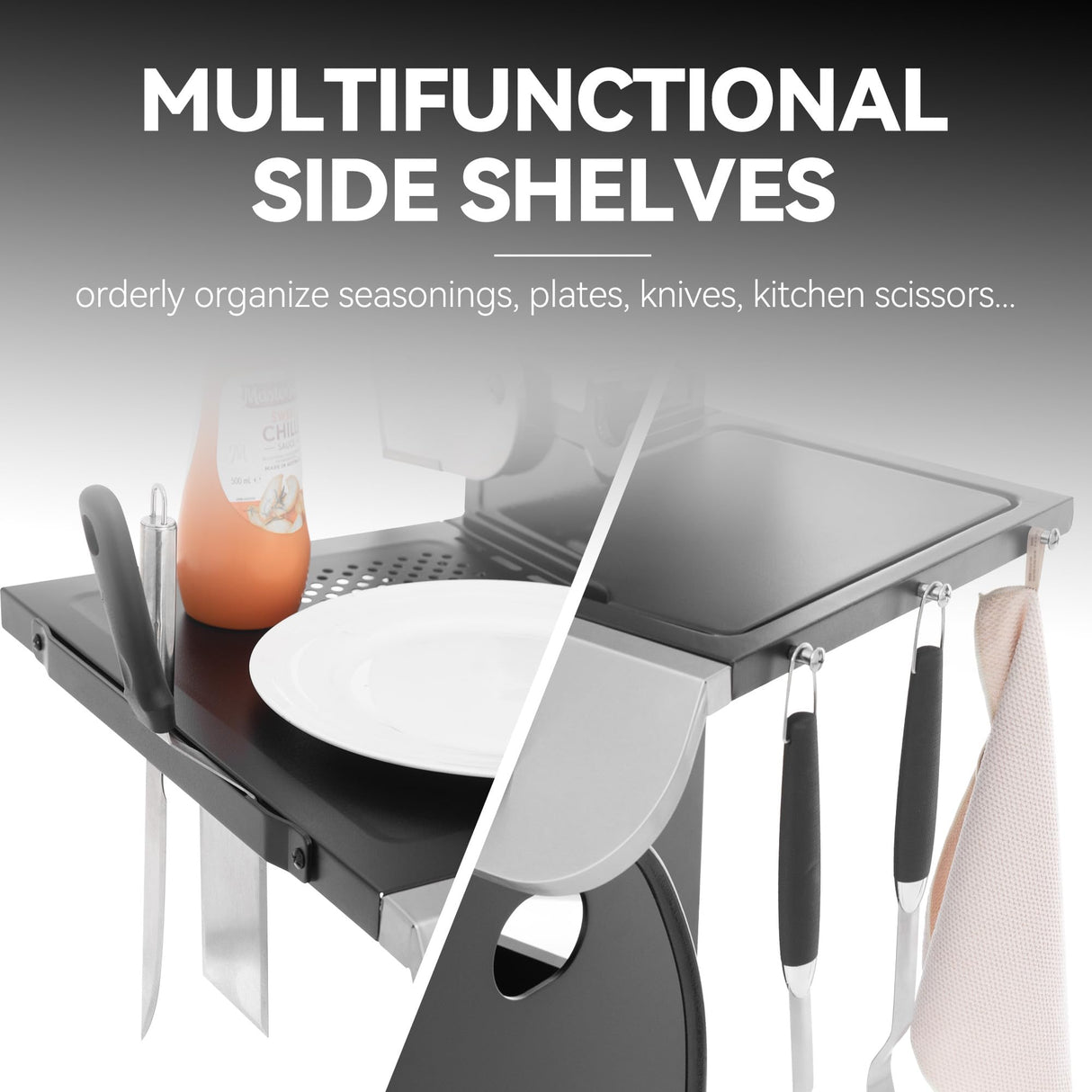 Royal Gourmet SG6002R 6-Burner Propane Grill with Sear Burner and Side Burner, Stainless Steel Cabinet Style Gas Grill with 71,000 BTU Output, for Outdoor Patio Garden Picnic Backyard Cooking, Silver Royal Gourmet