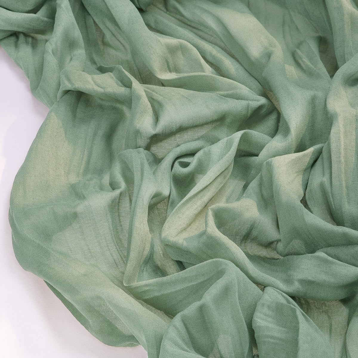 Socomi Sage Green Cheesecloth Table Runner Fall Thanksgiving Boho Rustic Farmhouse Gauze 120 inch 10FT Cheese Cloth Runner for Wedding Party Baby Shower Birthday Home Decor Holiday Decorations Socomi