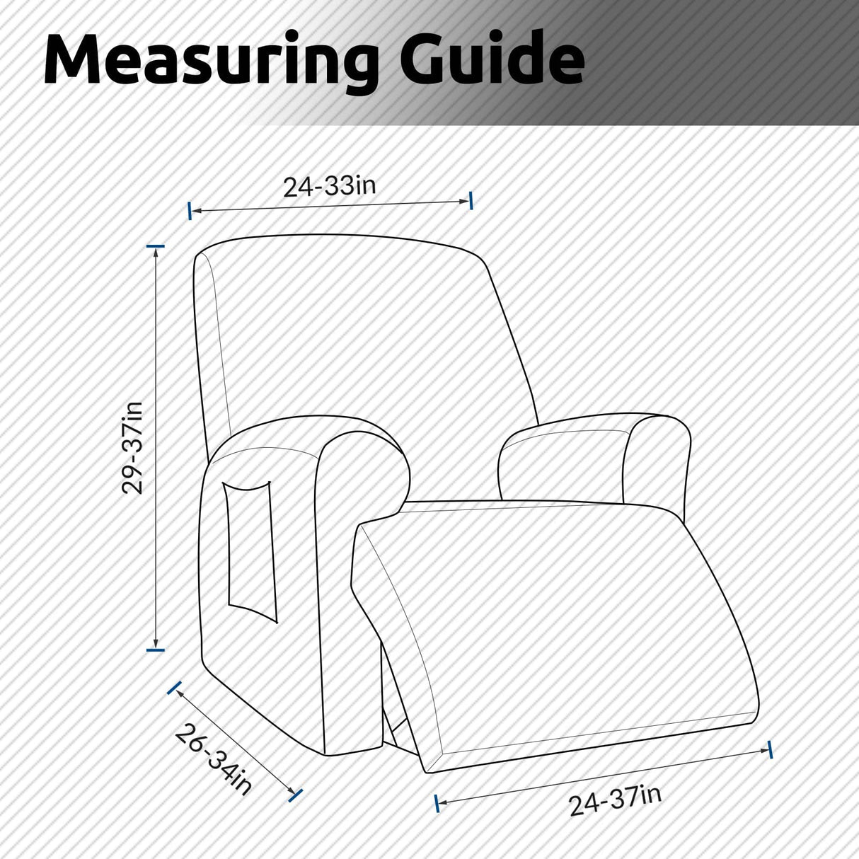 KEKUOU Recliner Chair Covers Lazy Boy Recliner Covers Stretch Couch Cover Slipcovers 1 Piece Furniture Protector with Elastic Bottom for Dog,Kids.(Recliner, Beige) KEKUOU