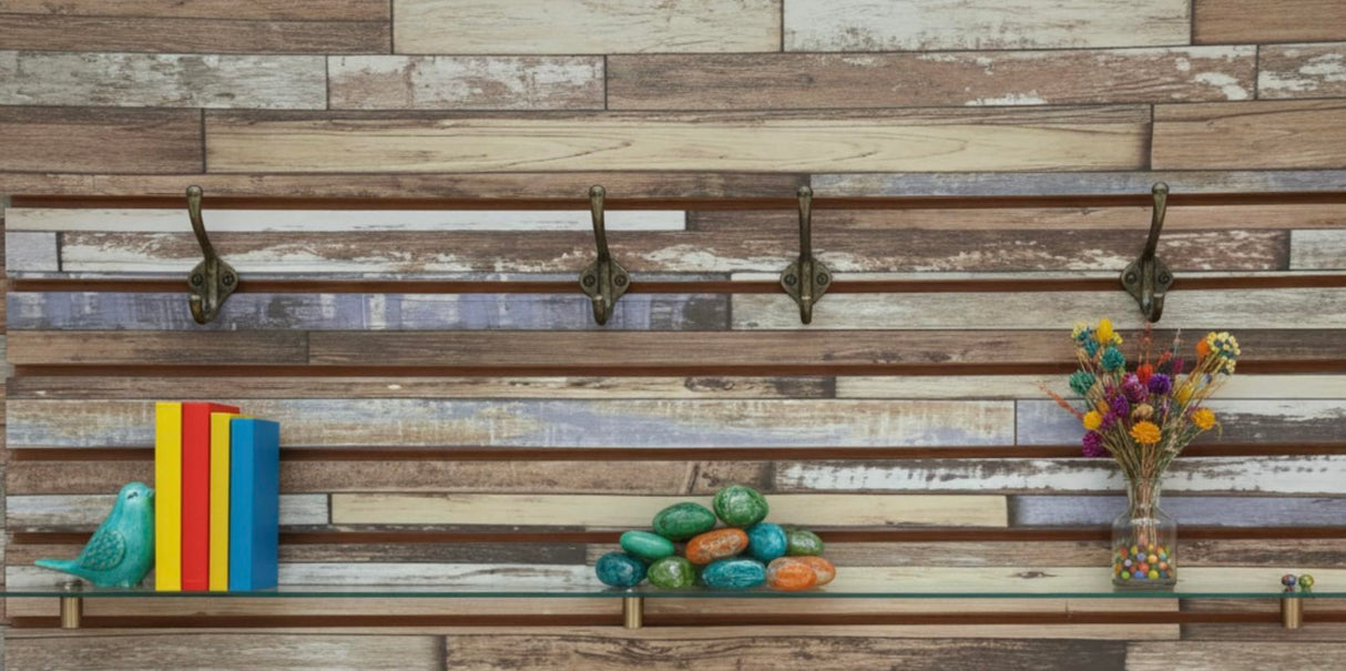 2-Pack Slatwall Panels – 2x4 ft Natural Oak Finish Display Boards – Heavy-Duty Wall Panels for Retail, Garage, Office & Home Organization – Easy-to-Install Storage System WISDOMFUR