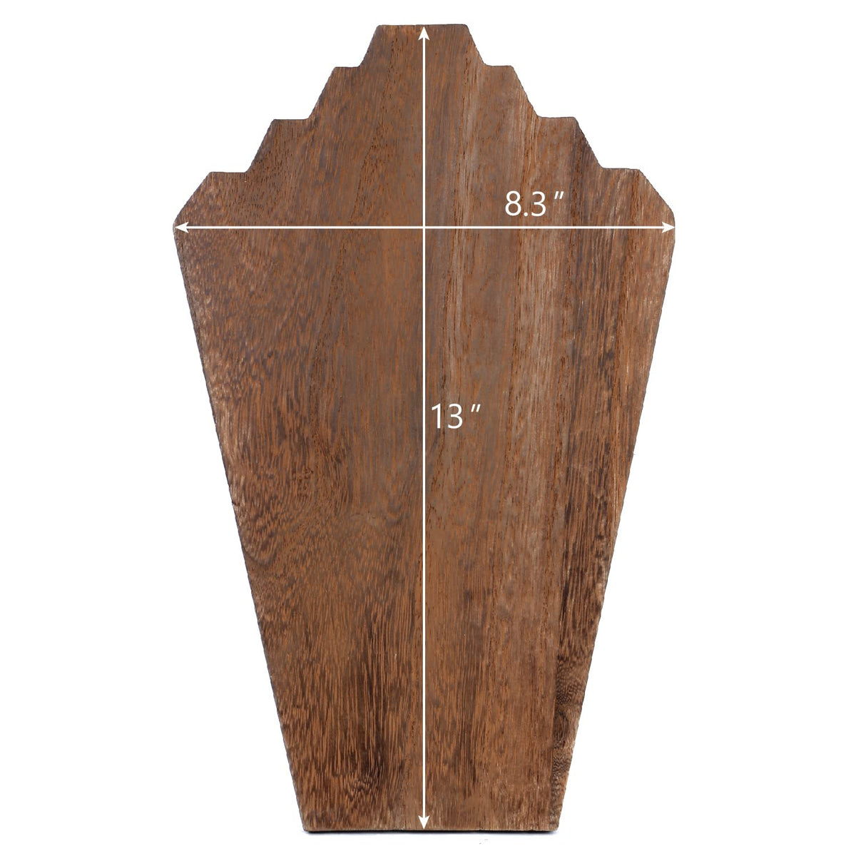 Ikee Design 2 Pcs Lightweight Wooden Necklace Display Bust Easel Jewelry Display for Shows, Necklace Stand, Brown Color, 8.3 W x 4.3 D x 13 H in Ikee Design