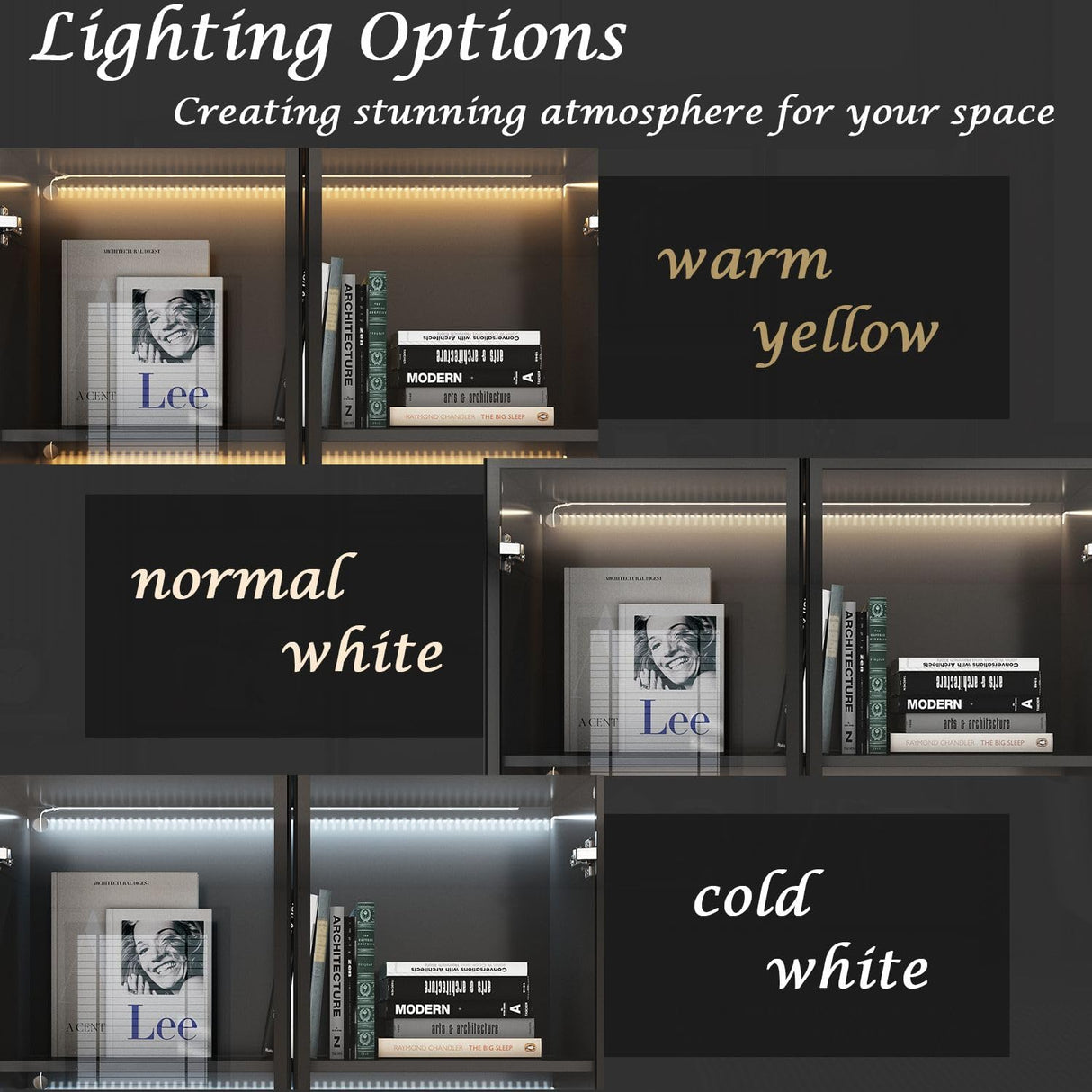 FAMAPY Display Cabinet with 2 Glass Doors and Lights, Display Case Cabinet with 4-Tier Storage Shelves and 2 Drawers, Pop-up Design, for Collectibles, Black (31.5”W x 14.2”D x 78.7”H) FAMAPY