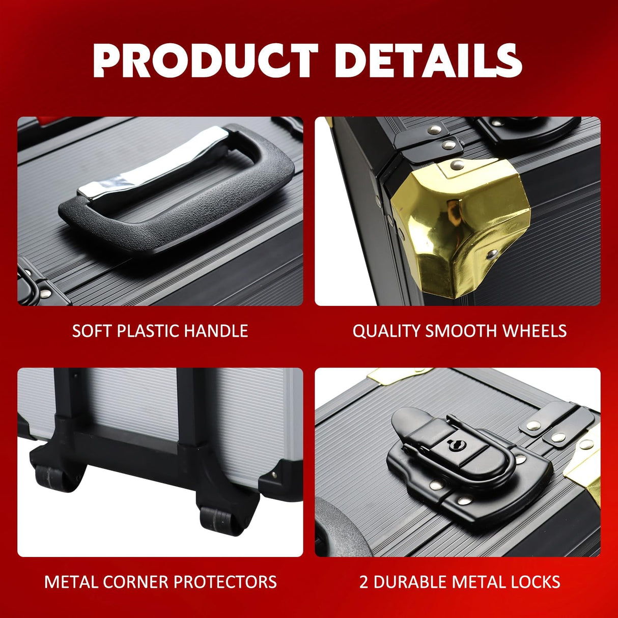 899pcs Home Repair Tool Set Kit for Men, Toolbox Storage Case with 4 Drawers, General Household Tool Kit with Rolling Tool Box, Tool Set Kit for Maintenance, Garden, Homeowner, Handyman -Black Buzleer