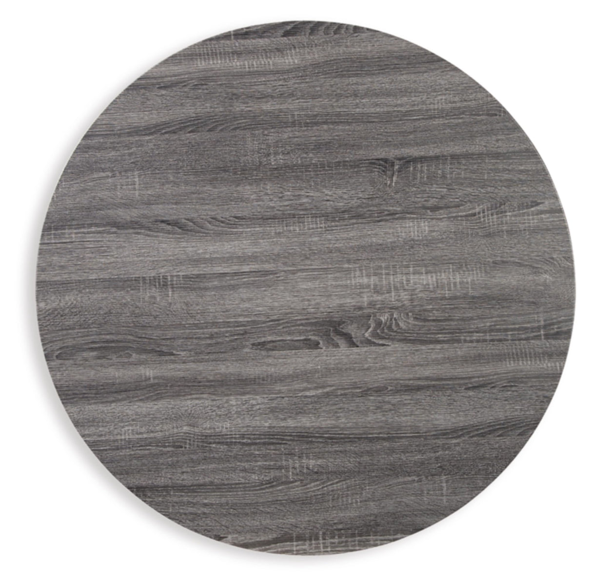 Signature Design by Ashley Centiar Mid Century Round Dining Room Table with Metal Legs, Gray & Black Signature Design by Ashley