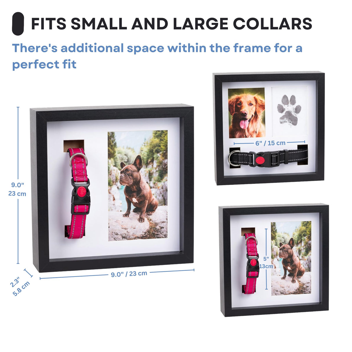 OtterPets Memorial Picture Frame, 4 Customizable Displays, 9x9, Paw Print Kit for Dogs, Dog Memorial Gifts for Loss of Dog, Loss of Pet Sympathy Gift, Pet Paw Print Impression Kit OtterPets