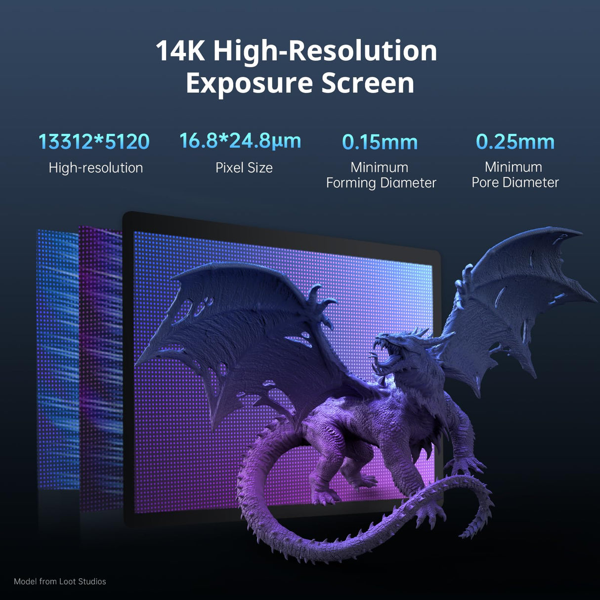 ANYCUBIC Photon Mono M7 Resin 3D Printer, 10.1 inch 14K HD Screen with COB LighTurbo 3.0 System, 150mm/h Fast Printing, Intelligent 3D Resin Printer, Build Volume of 8.77''x4.96''x9.05'' ANYCUBIC