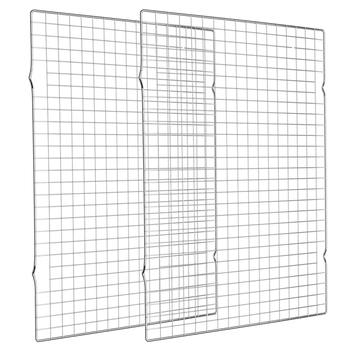 Cooling Rack for Baking 2-Pack, 16x10 Inches Baking Rack, Thick Wire Cookie Rack for Cooking, Roasting, Grilling, Drying, Oven Safe, Fits Half Sheet Pan, Silver BRIOUT