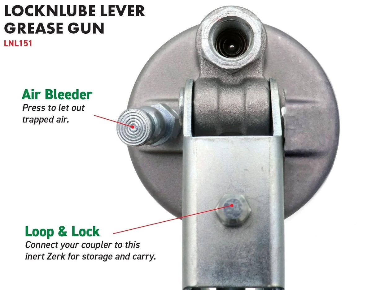 LockNLube Lever Grip Grease Gun LockNLube
