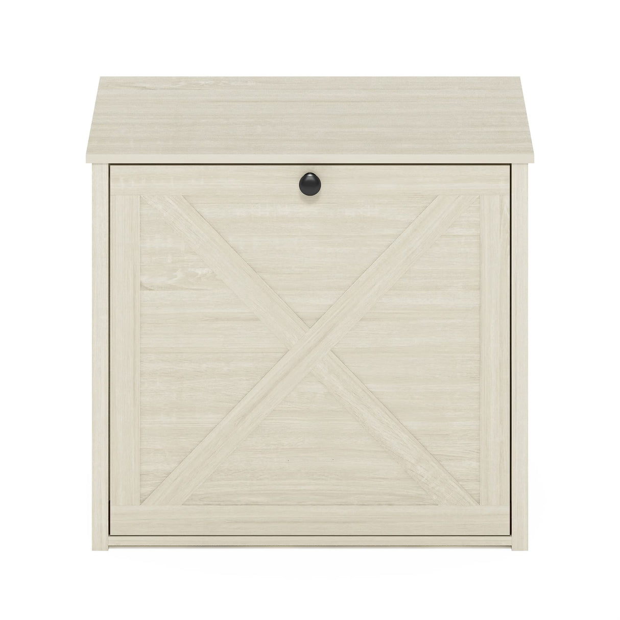 Furinno Peli Small Cat Litter Box Enclosure with Single Door, White Wash, Farmhouse-24 Inch Furinno