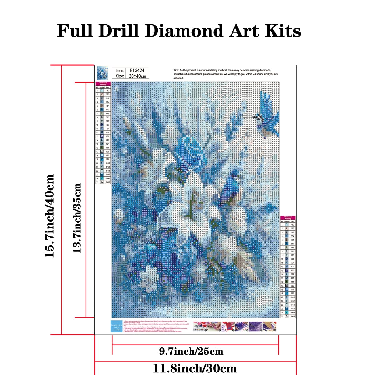 wavaiov 5D Diamond Painting Kits for Adult, Birds Flower Diamond Art Kits for Beginners, DIY Full Drill Floral Diamond Dot Gem Art Kits for Home Decor 12 x 16 Inch wavaiov