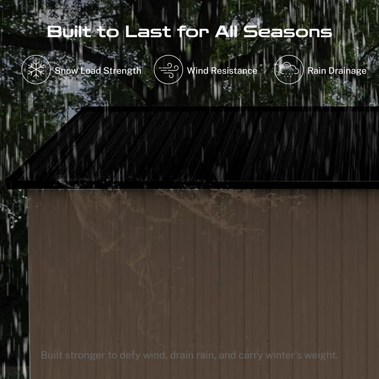 8' x 6' Outdoor Storage Shed, Sturdy Metal Building w/Lockable Doors for Garden, Backyard, Poolside and Lawn, Brown LINKHOO