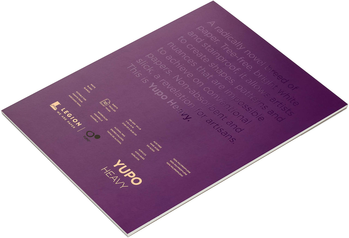 Yupo L21-YUP389WH1114 Heavy White Synthetic Paper Pads 11" x 14" Yupo Paper