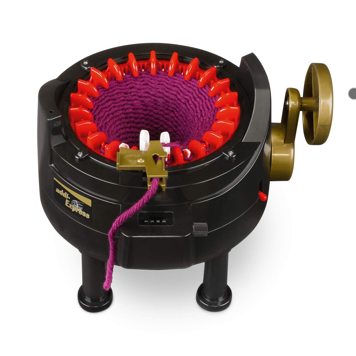 New Improved Version Of addi Express Professional Knitting Machine Extended Edition With Improved Row Counter, Pattern Book, Express Hook, Replacement Needles and 2 Stopper addi