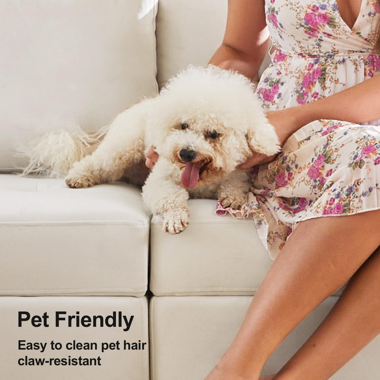 Belffin Oversized Modular Sectional Sofa U Shaped Couch with Storage Ottoman Velvet Sectional Couch for Living Room, Beige Belffin