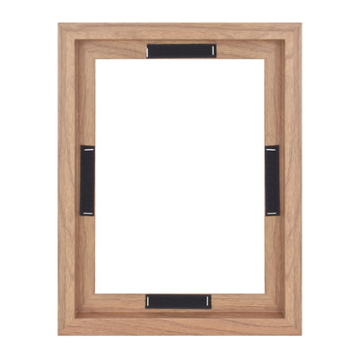 MCS Canvas Float Frames 9x12 Frame, Walnut Wood Grain Frame for Finished Canvases, Vertical & Horizontal Wall Hanging Large Frame with Adhesive for Canvas Paintings (1-Pack)