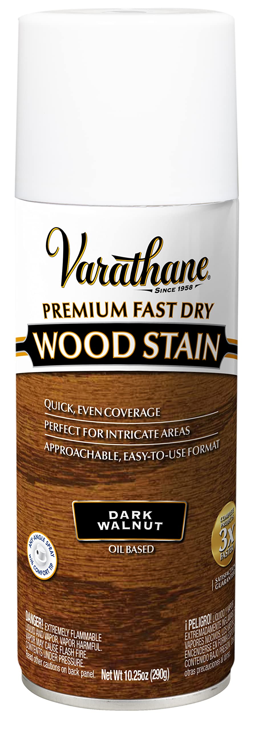 Varathane Premium Fast Dry Wood Stain Spray, 10.25 oz, Dark Walnut Varathane