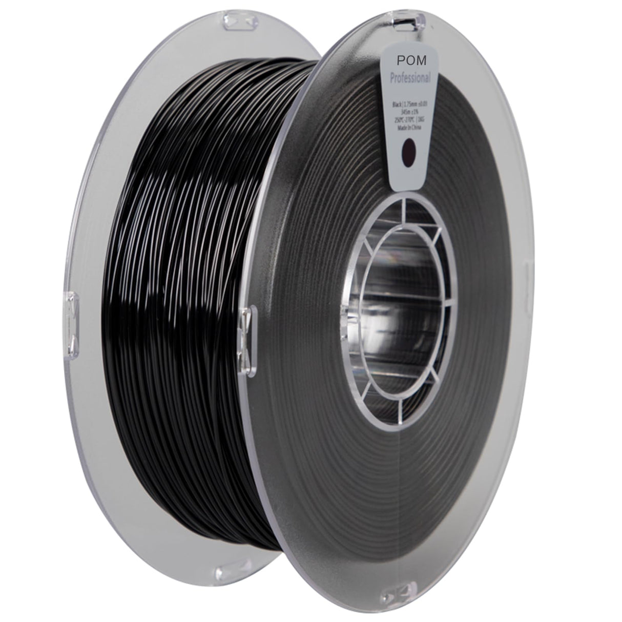 POM Filament, Polyoxymethylene 3D Printer Filament 1.75mm 1kg Spool, High Hardness, High Rigidity (Black) Spriour