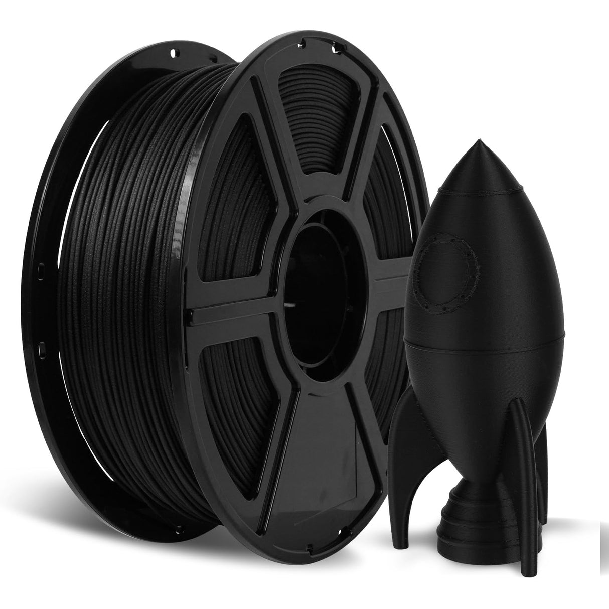 FLASHFORGE Carbon Fiber PETG Filament 1.75mm Black, Reinforced 3D Printer Filament 1kg, Lightweight & High-Strength PETG-CF Filament, Strong & Easy to Print FLASHFORGE