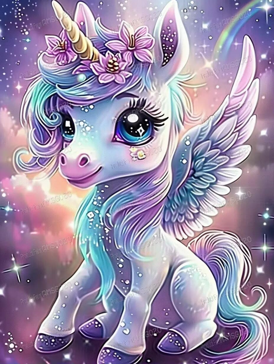 RMSGOZO Diamond Painting Kits Fantasy Unicorn, for Adults Beginners, 5D Crystal Rhinestone Embroidery Diamond Art Kits 12X12 Inch, for Home Decor Wall Decor & Holiday Gifts RMSGOZO