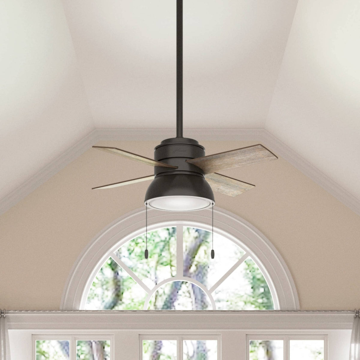 Hunter Fan Company 59387 Hunter 36" Loki LED Light Ceiling Fan, Noble Bronze Finish Hunter