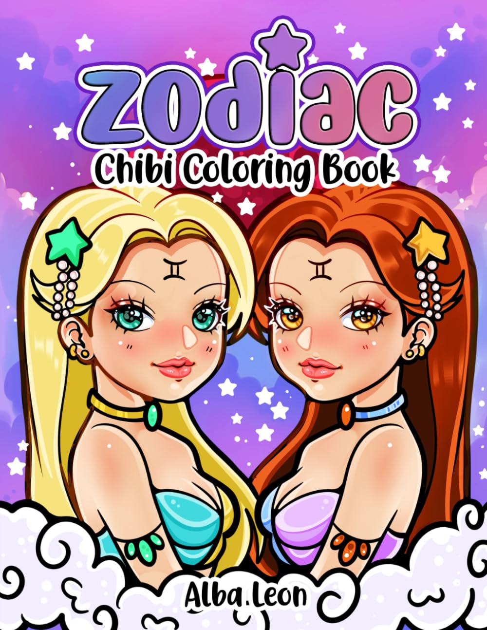 Zodiac Chibis Coloring Book: Western astrology & Chinese zodiac sign kawaii chibi characters coloring pages Majosta