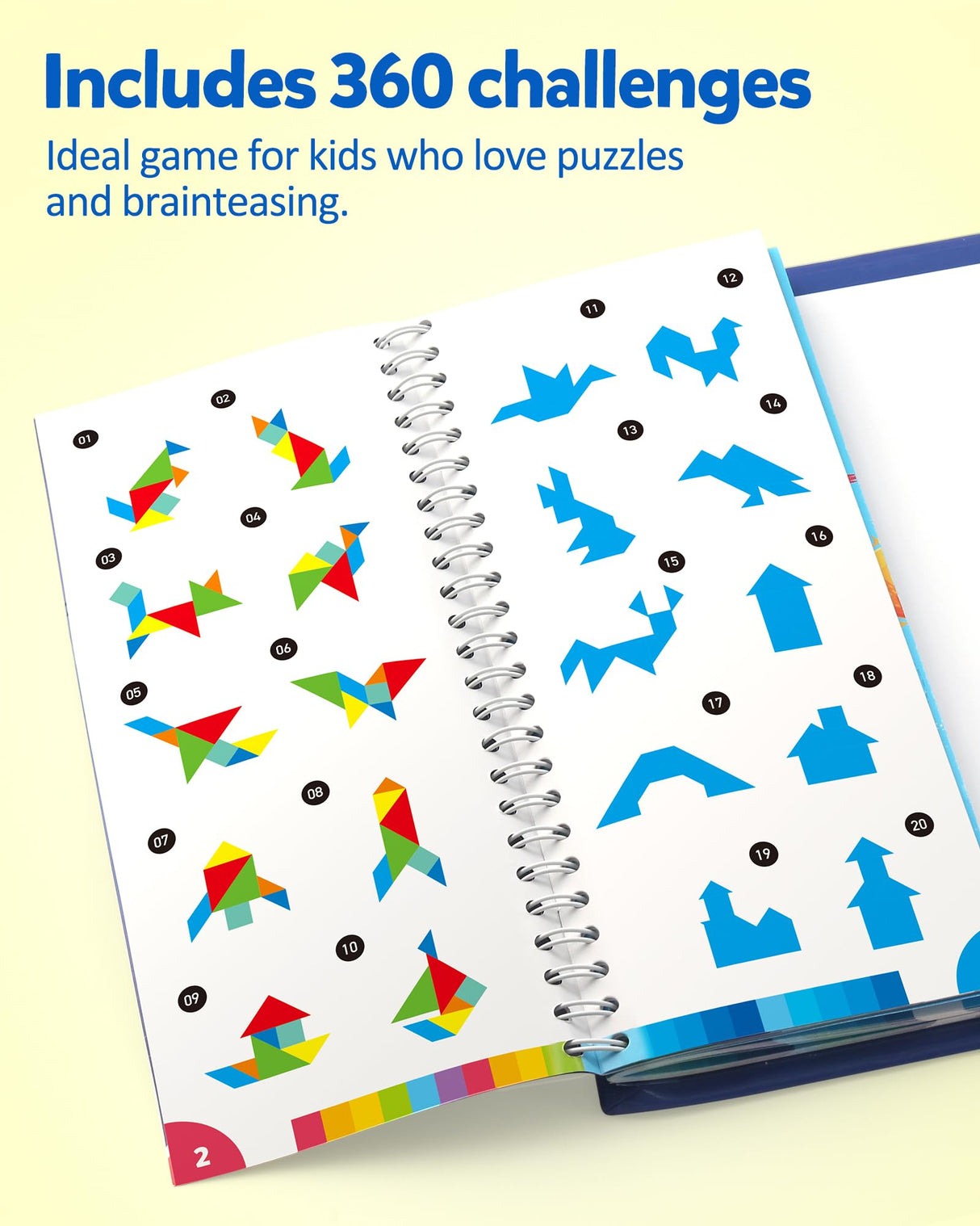 Coogam Magnetic Travel Tangram Puzzle with 3D Building Blocks, Road Trip Pattern Shape Handwriting Jigsaw Books with 360 Brain Teasers, Montessori Educational Toy Gift for Kids Adults Coogam