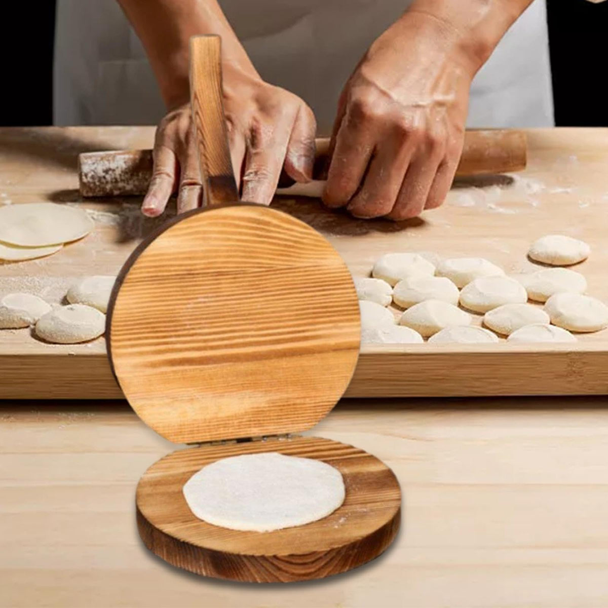 Wooden Tortilla Press Dumpling Wrapper Presser for Ravioli Pancakes Pizza Manual Corn Tortillas Sugar Pancakes Wrapper FQRDKT