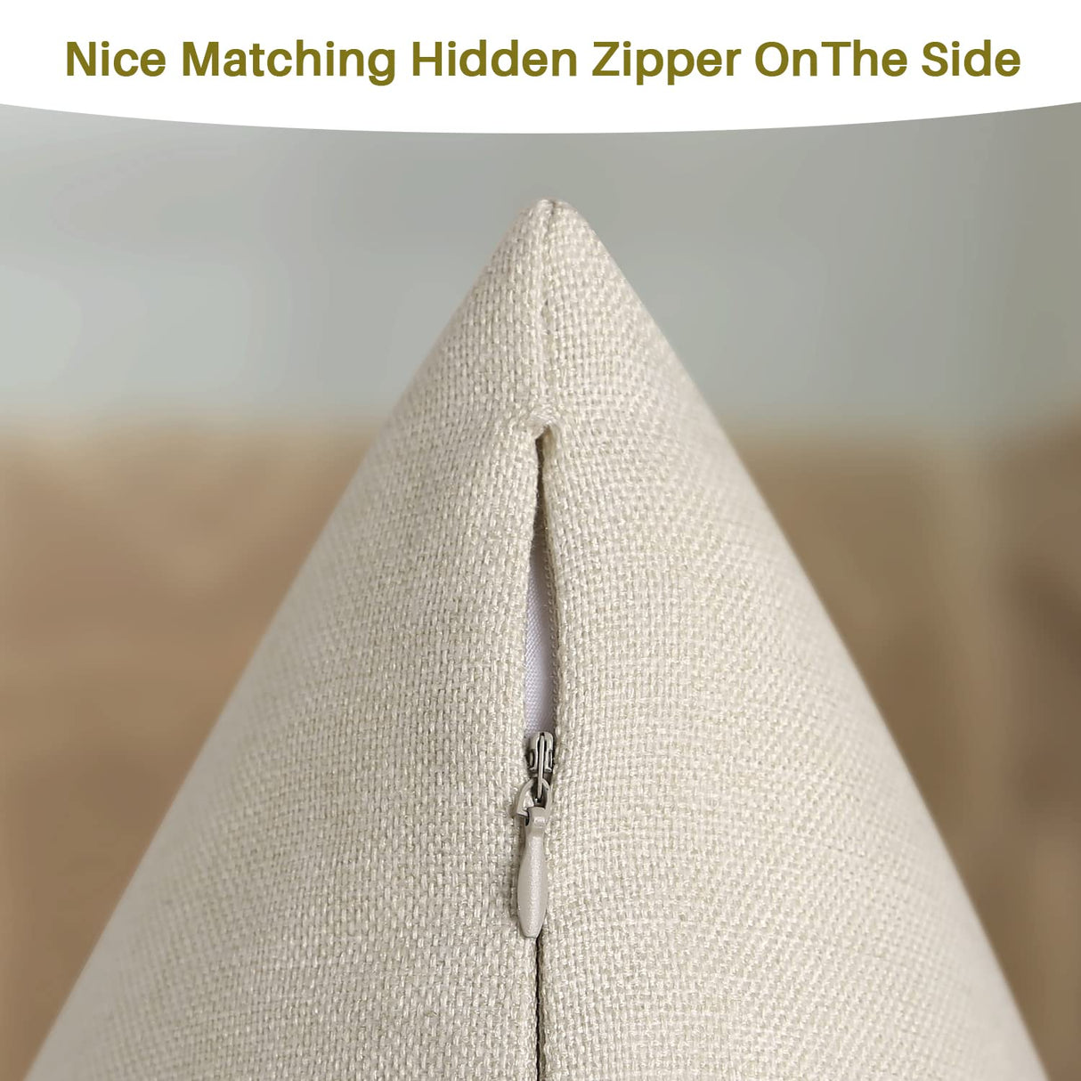 WANZELONYO Throw Pillow Covers Bulk Plain Linen Blank Couch Cushion Case for Vinyl Sublimation HTV Ironing Craft Embroider Decoration 16 x 16 Inch Beige Set of 10 WANZELONYO