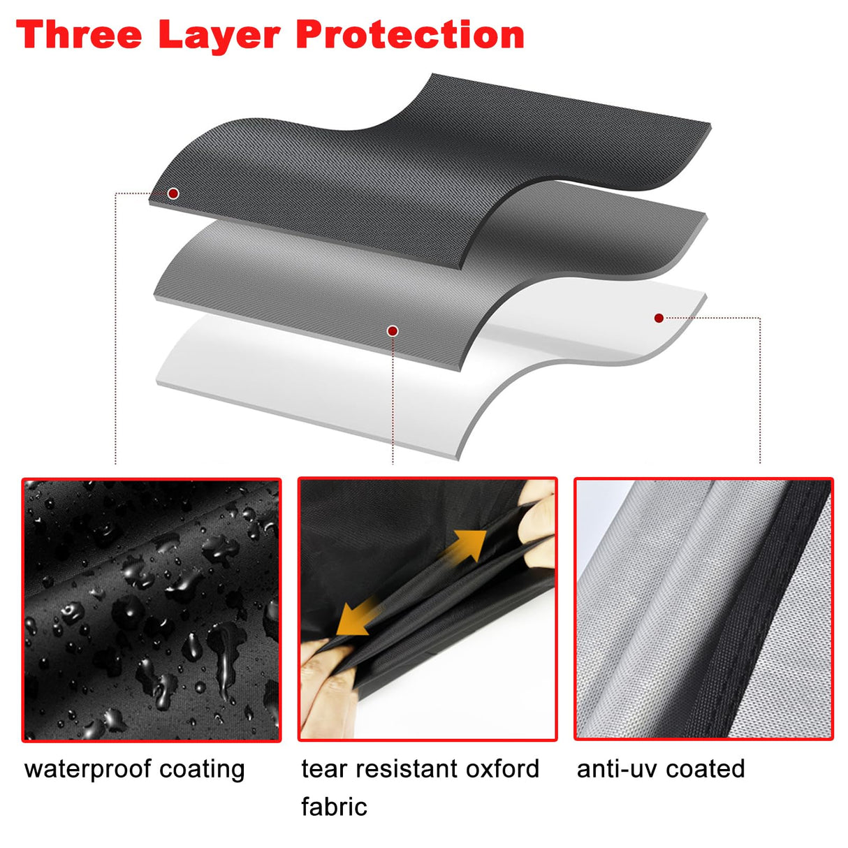 Samhe Grill Cover, 40-Inch Heavy Duty Waterproof UV Resistant BBQ Grill Cover for Outdoor Grill, Fit for Nexgrill Brinkmann Weber Char-Broil and More Samhe