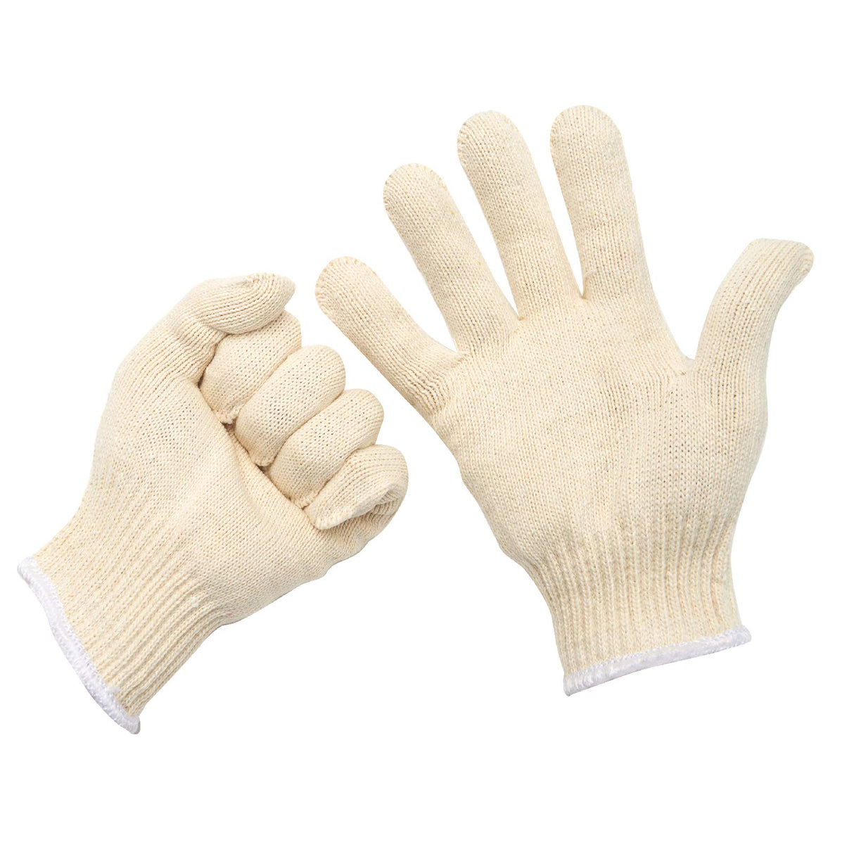 EBLAELEL Safety gloves white cotton bbq heat liners grilling work glove men cooking women knitted cotton Pack of 12 EBLAELEL