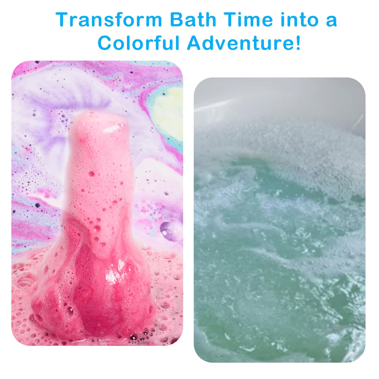 Magic Potion Maker Kit for Kids Ages 4-8 | 8-Pack Bath Toys with Hidden Mini Toys & 2 Refills | STEM Bubble Bath Bomb Set, Fun Educational Bath Time Activity Persidra