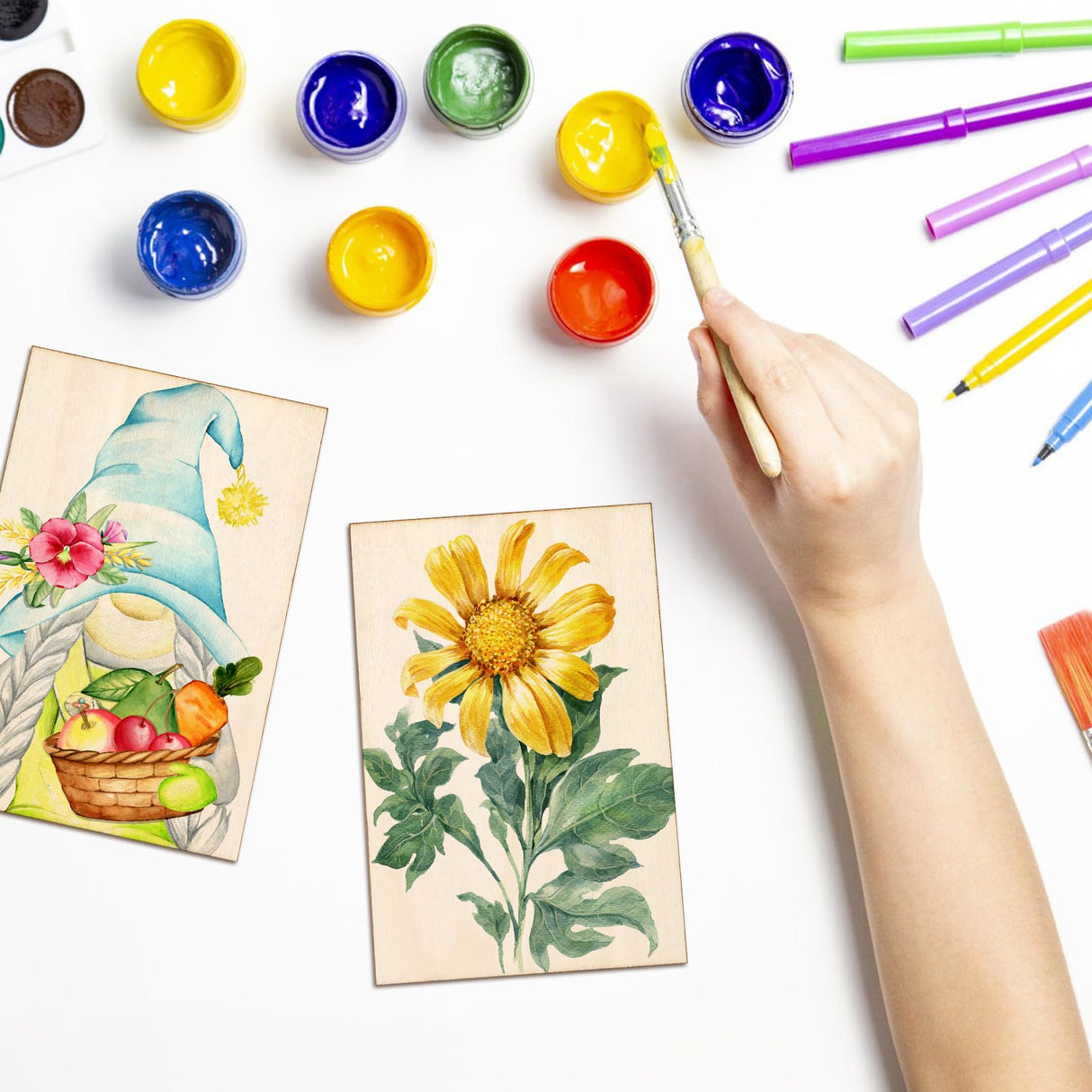 Blisstime 15PCS 4x6 Inch Wood Squares Unfinished Square Wood Pieces for Crafts,Painting, Writing, DIY Supplies, Engraving and Carving, Home Decorations (4x6 Inch 15Pcs) Blisstime