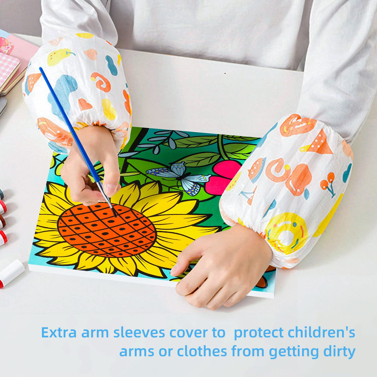 3 Pack Paint by Numbers Kit for Kids Ages 8-12, 10 * 8 inch Color by Number for Kid Framed Canvas with 18 Acrylic Paint Pots and 6 Brushes, Paint by Number, Arts and Crafts Art Supplies for Kids 9-12 Volmop