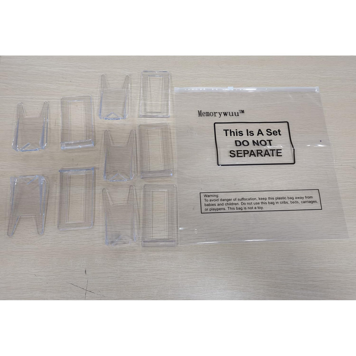 Memorywuu 12 Pack Acrylic Book Stand for Display Adjustable Clear Display Holder Easel Collector Stand for Home Office Back to School Comic Album CD Magazine Postcard Artworks (4.2 x 4.3 x 2.35 Inch) Memorywuu