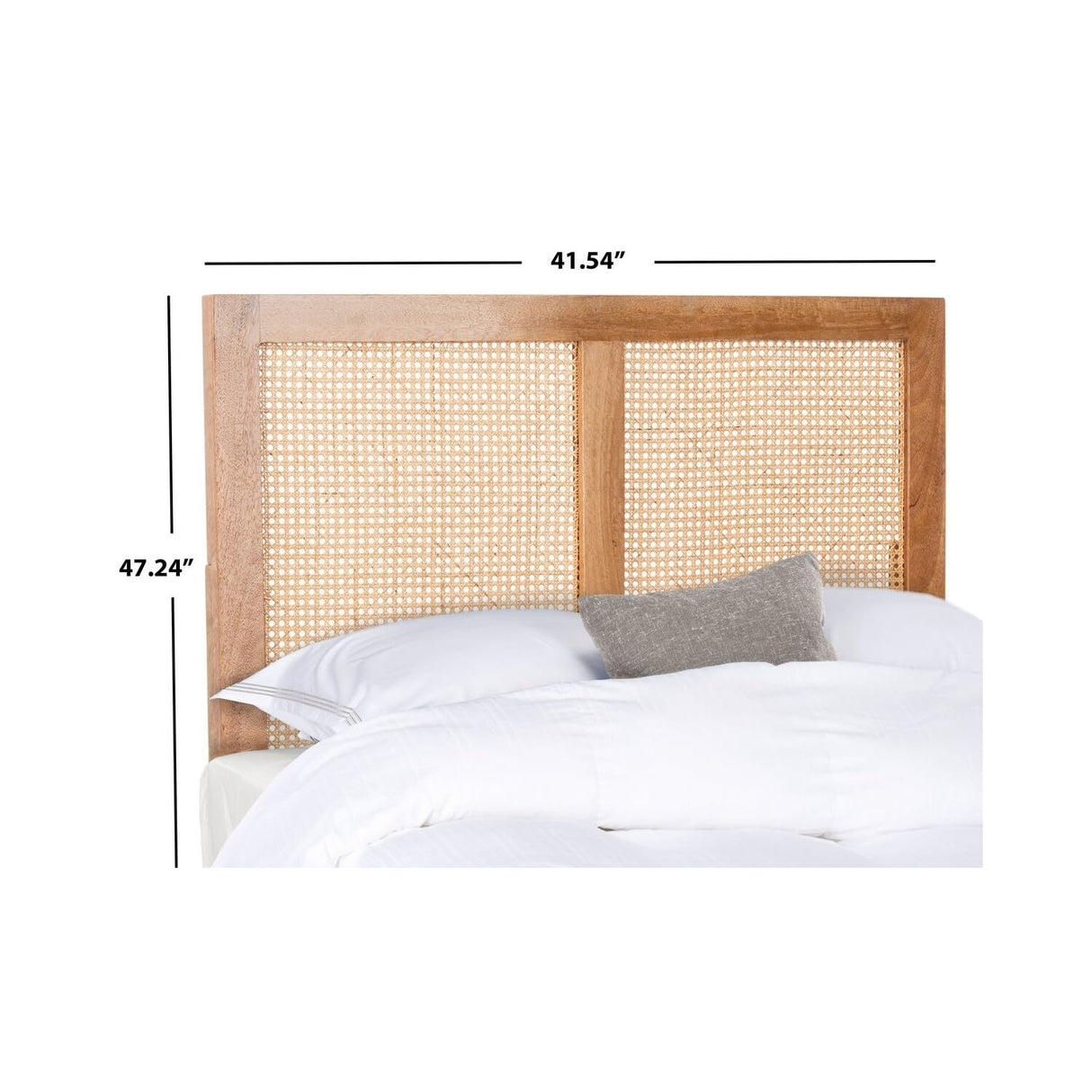 SAFAVIEH Home Collection Vienna Natural Cane Twin Headboard Platform, Single SAFAVIEH