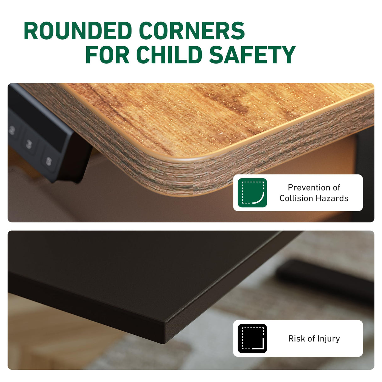 FEZIBO 48 x 24 Inches Standing Desk with Drawer, Adjustable Height Electric Stand up Desk with Storage, Sit Stand Home Office Desk, Ergonomic Computer Desk, Rustic Brown FEZIBO