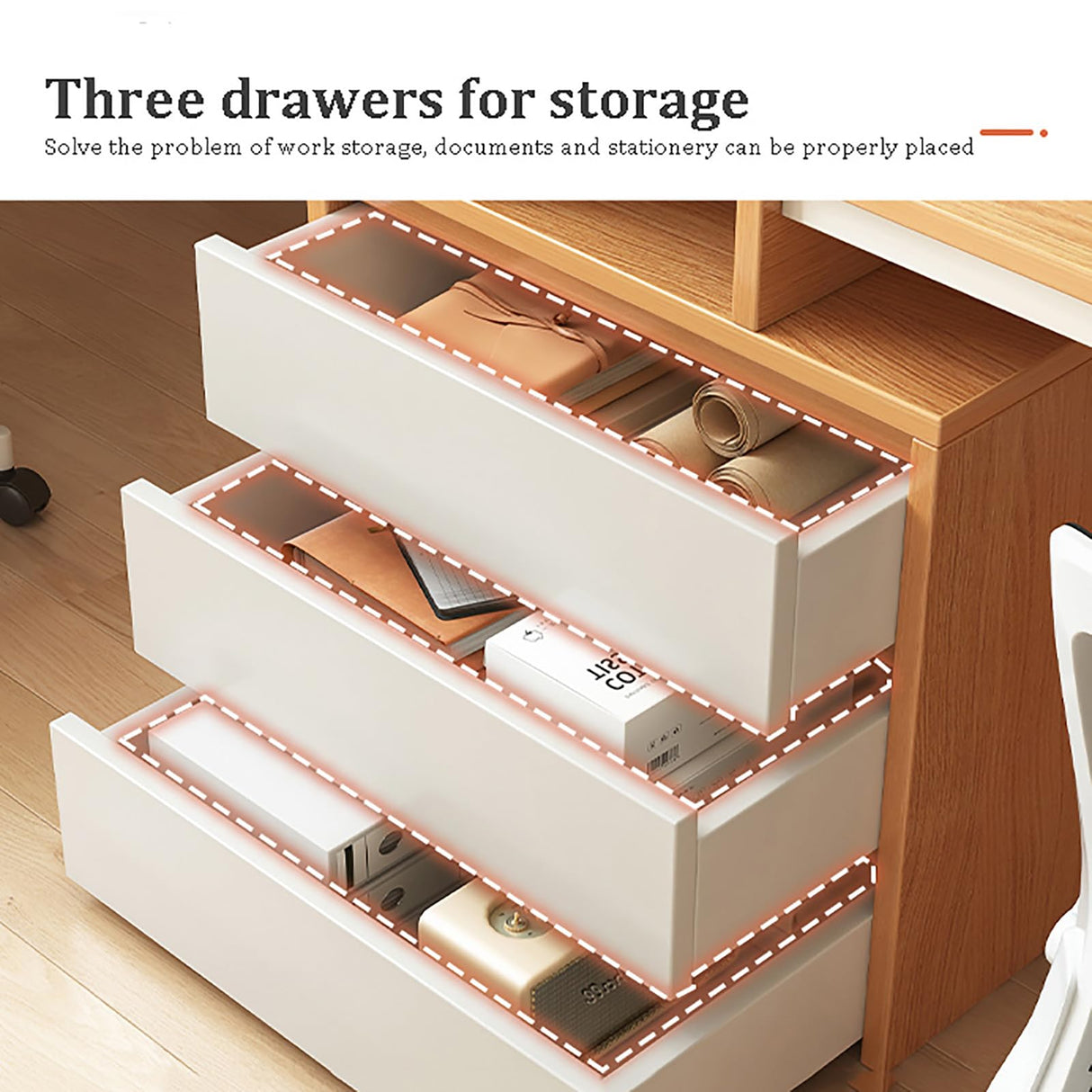 Extra Long Computer Desk,2 Person Desk With Drawers,double Workstation Desk For Home Office,large Wood Computer Desk Writing Table,modern Home Office Desk 78.7 Inch(200x50x73cm(79x20x29inch), Walnut) SUZEPER