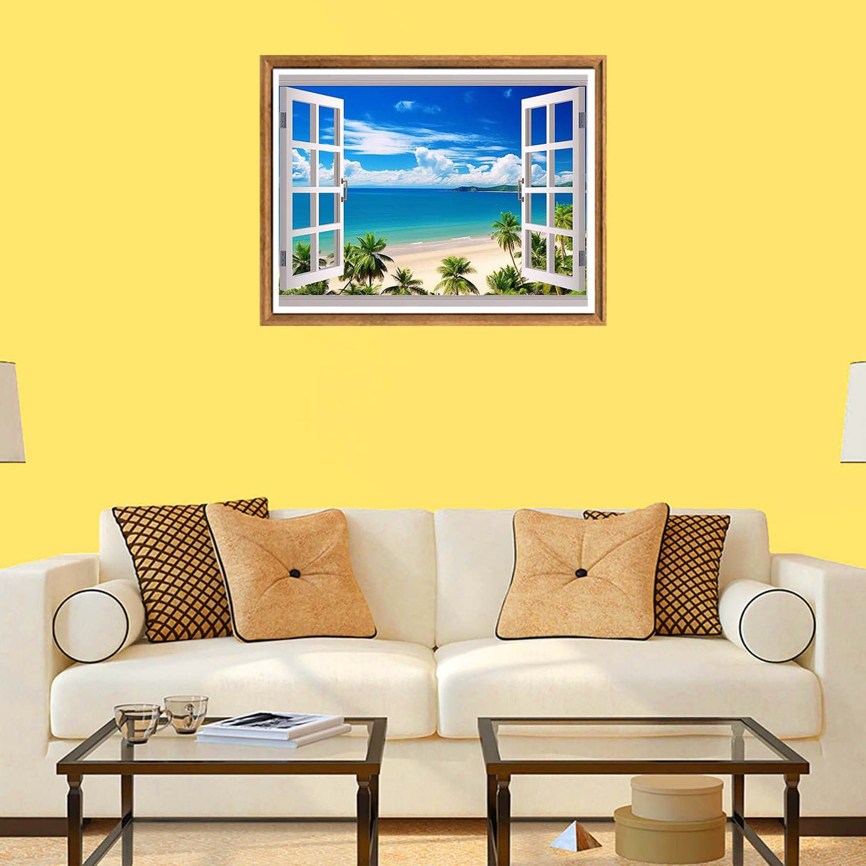 Bimkole 5D Diamond Painting Kits Beach Ocean Landscape, Full Drill Sky DIY Rhinestone Embroidery Set Paint with Diamonds Art by Number Kits Cross Stitch Home Wall Craft Decoration (12x16in) Bimkole