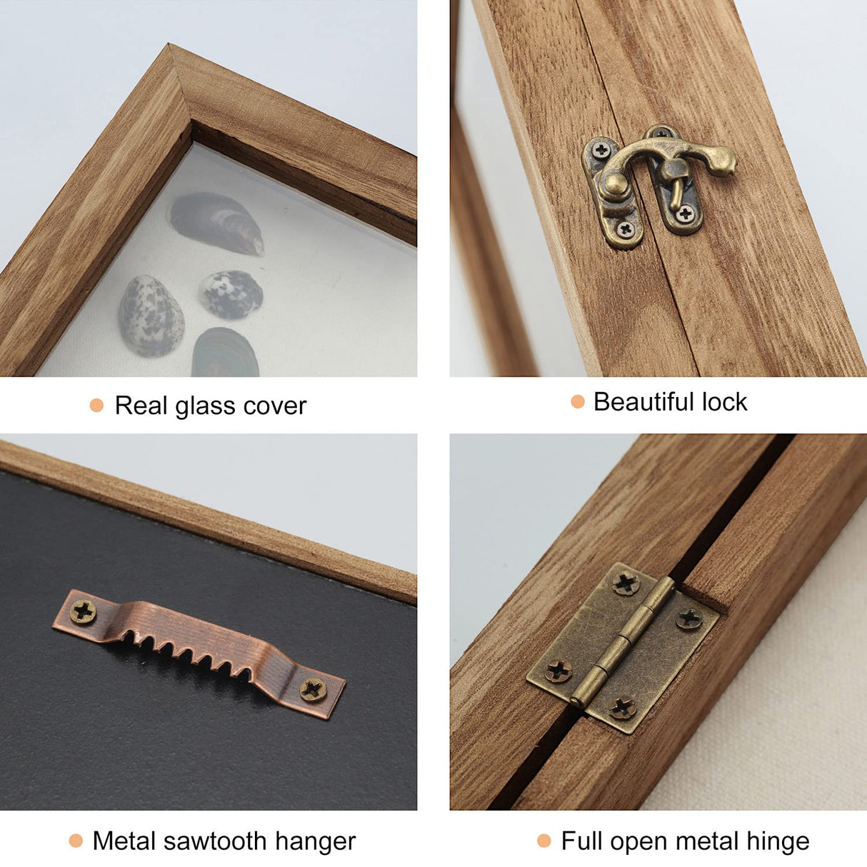 TJ.MOREE Shadow Box Frame 8 x 10 Shadowbox Display Case Picture Frame with Linen Back Memorabilia Bouquet Medals Military Photos Memory Box TJ.MOREE