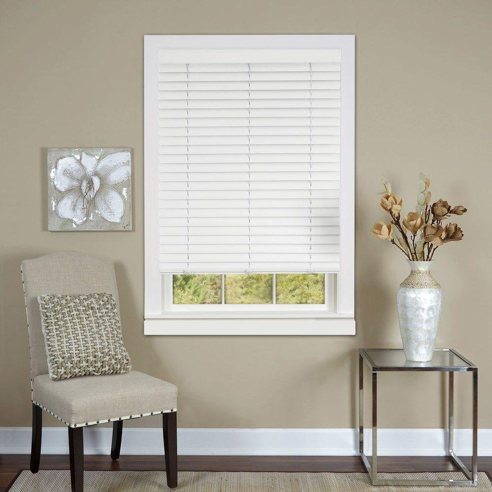Achim Home Furnishing Cordless GII Luna 2" Slat White Venetian Window Blinds 48" W x 64" L PowerSellerUSA