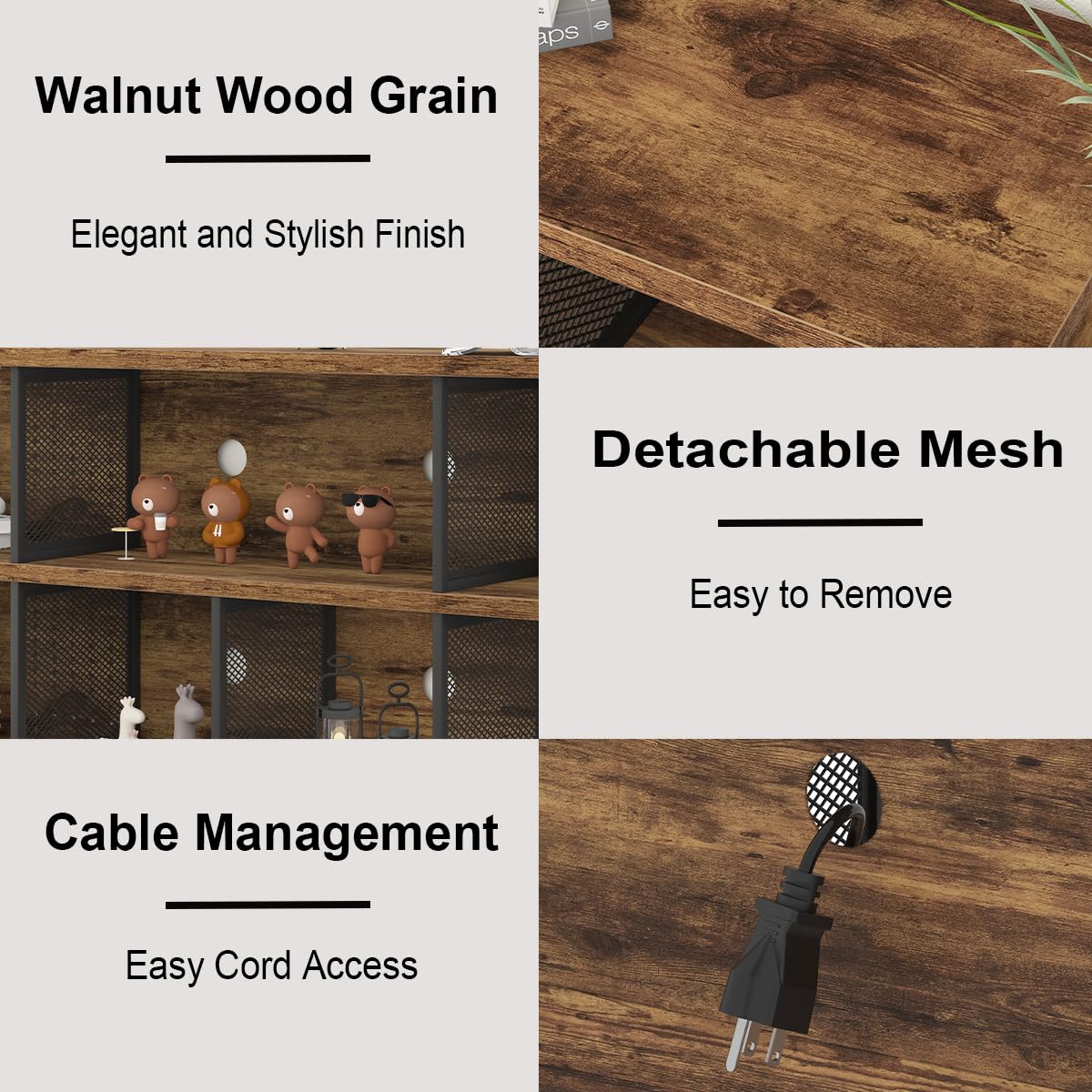 LVB Rustic Horizontal Bookshelf, Industrial Bookcase Cube Storage Organizer, Wide Large Metal Wooden Office Cube Shelf, Farmhouse Low Long Book Shelf for Home Bedroom Living Room, Rustic Brown, 63 in LVB