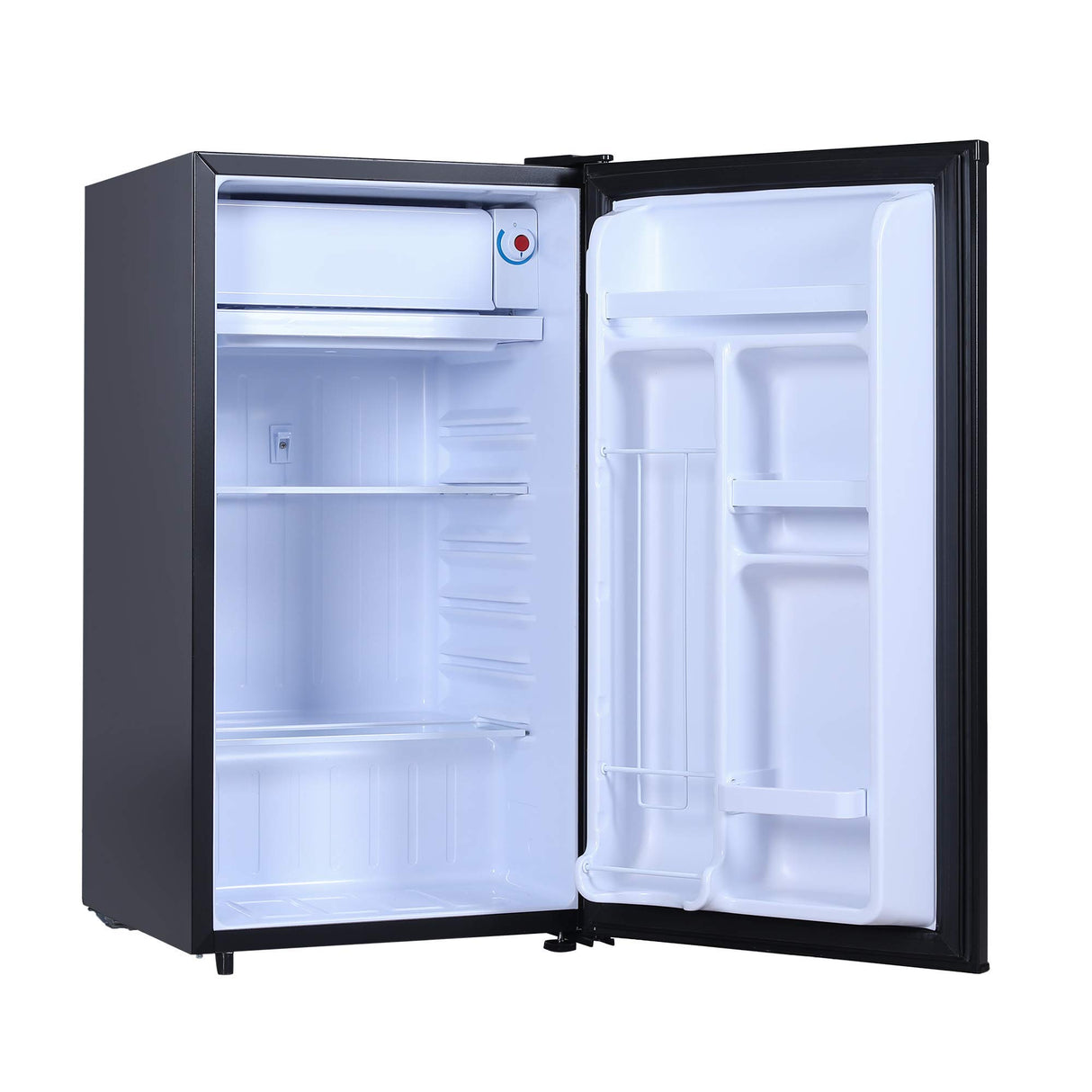 RCA RFR321-B-Black-COM RFR321 Single Mini Refrigerator-Freezer Compartment-Adjustable Thermostat Control-Reversible Doors-Ideal for Dorm, Office, RV, Garage, Apartment-Black Cubic Feet, 3.2 CU.FT RCA